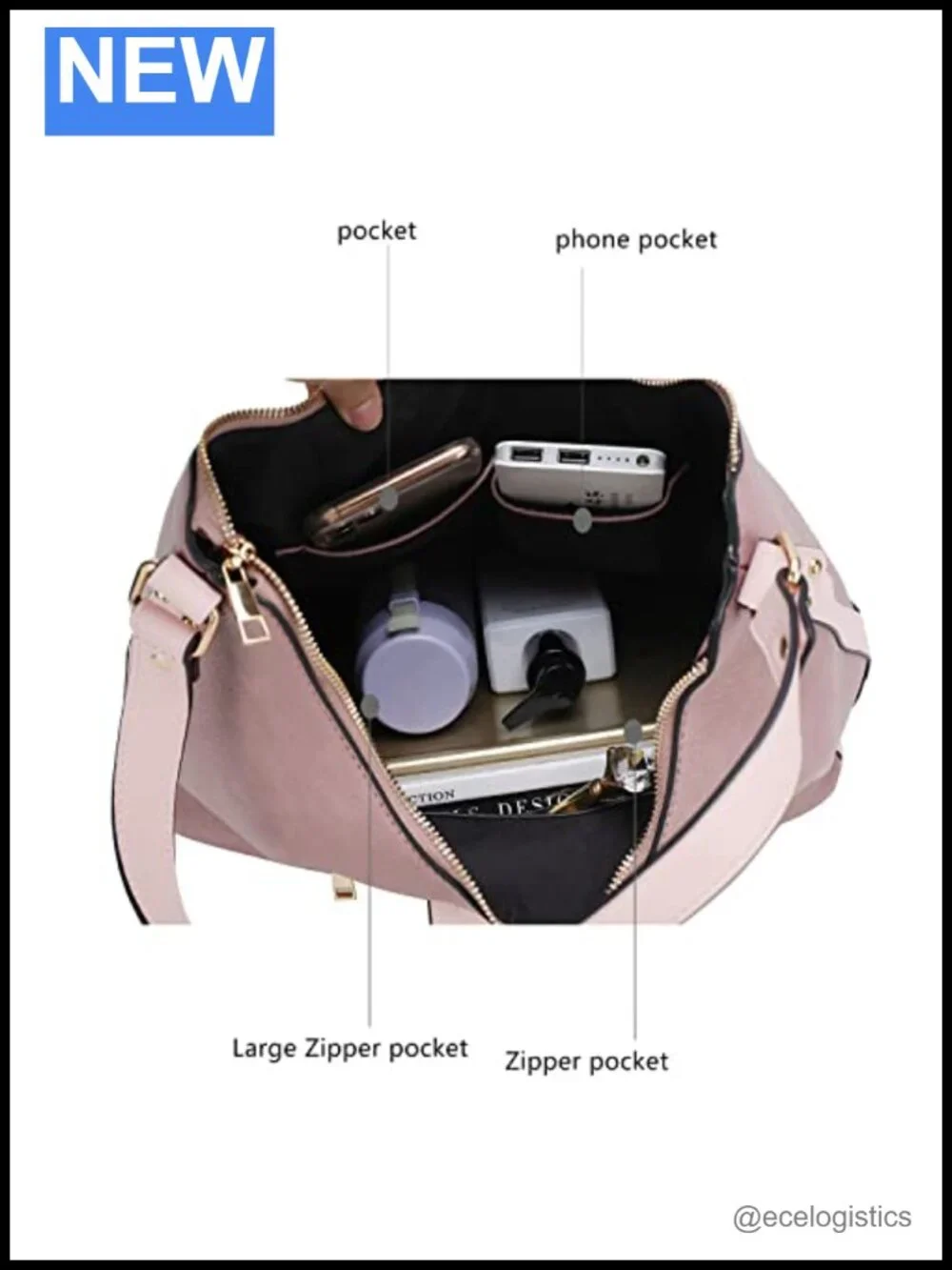 Vegan Leather Hobo Bag & Wristlet Wallet Set Gold Hardware